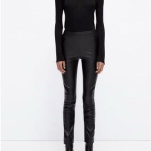 ZARA FAUX LEATHER LEGGINGS